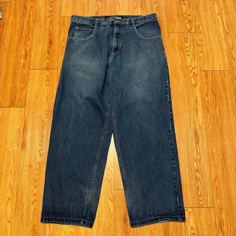 SouthPole Men's Jeans Size 38 Baggy Y2K Skater Wide Leg Blue